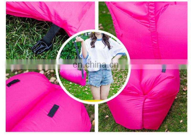 Hot selling on Amazon Inflatable lounge bag hammock air soft ship bed banana sofa