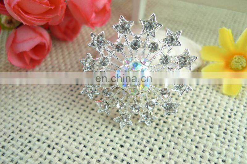 2015 peacock design rhinestone brooch with pin for decoration