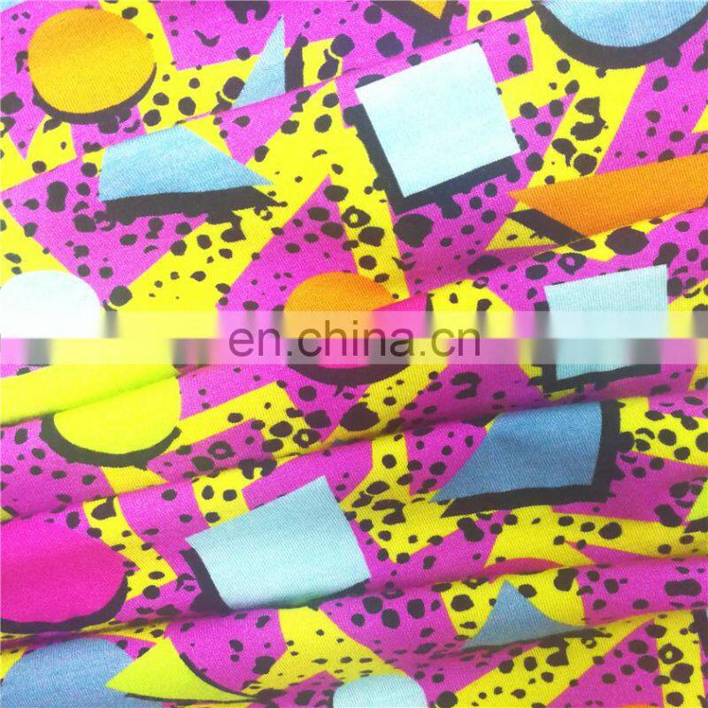 customer printed natural 95 bamboo 5 spandex fabric for head scarf