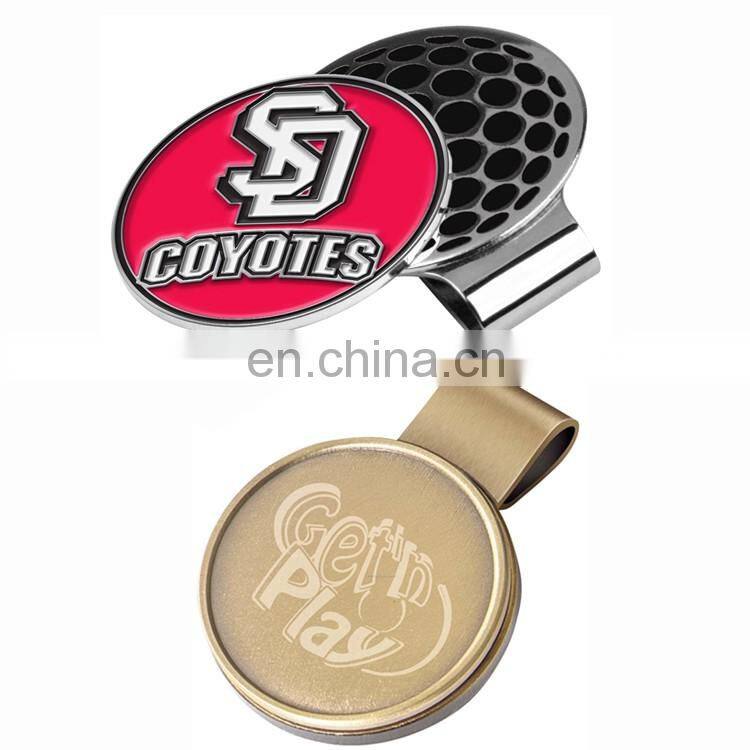 Golf hat clip with golf ball marker magnetic for maket holder