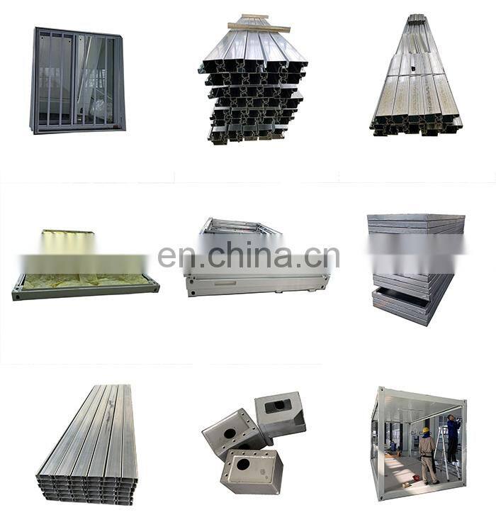 luxury modular flat pack container house with toilet bathroom office