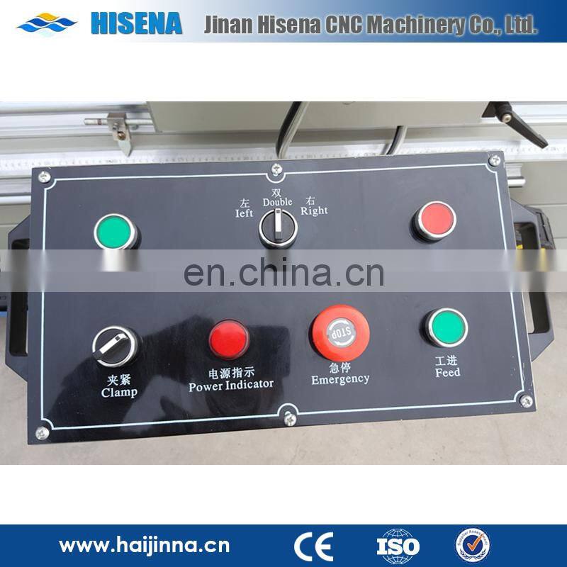 Used making window frame and corner joint Double head Mitre Saw LJZ1A--450*3700 compound mitre saw