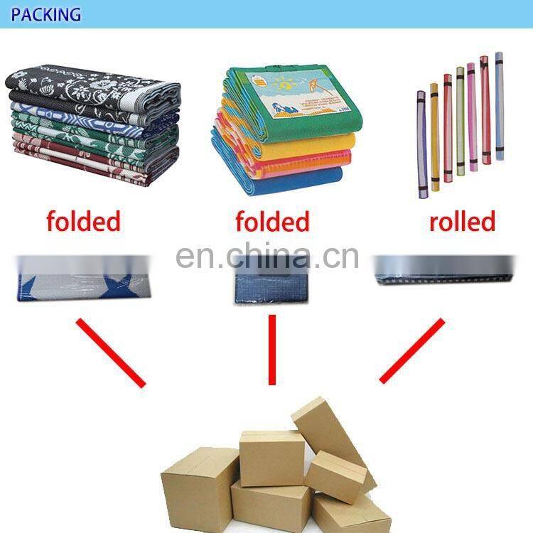 plastic (pp) foldable straw beach mat with inflatable pillow