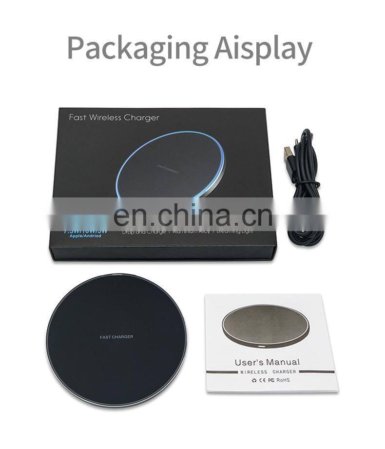 New Hot Sale Cell Phone wireless charger Fast Wireless Charging Station 10W Wireless Charger