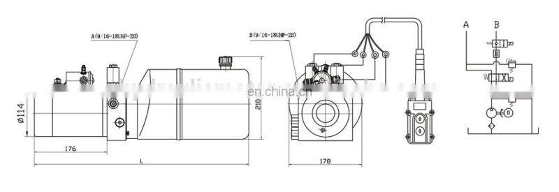 DC Hydraulic Power Unit Pack For Tipper Trailer