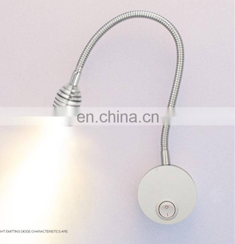 Led 1w 110v 220v wall mounted hotel bedroom bed headboard warm white and cool white reading lamp