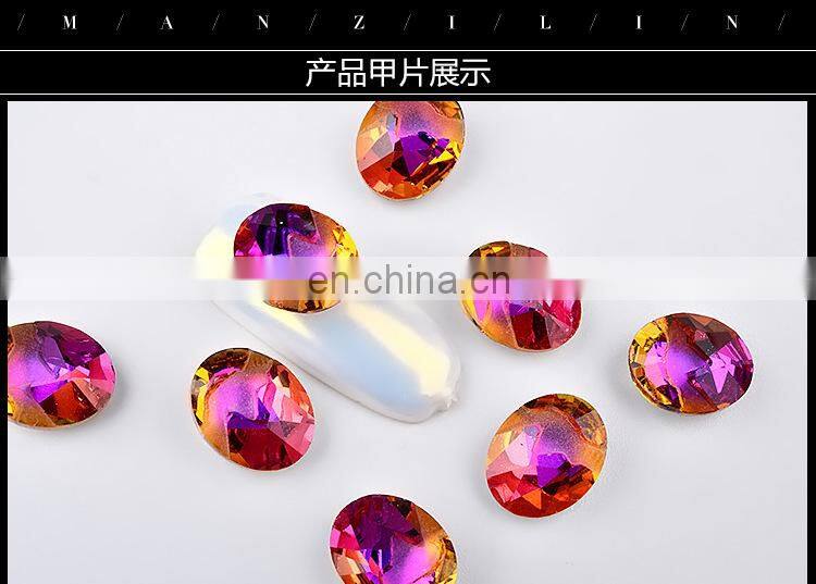 Nail Art Flame Rock Shaped Diamond Nail Art Decoration Shiny Rhinestones