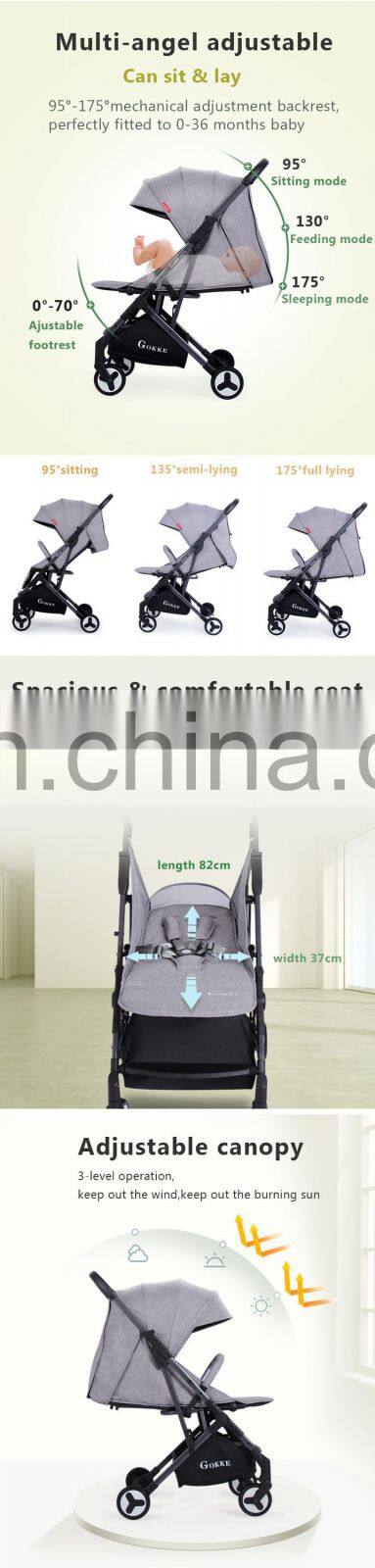 Aluminum Structure Extra Lightweight Compact Folding Stroller Baby Luxury