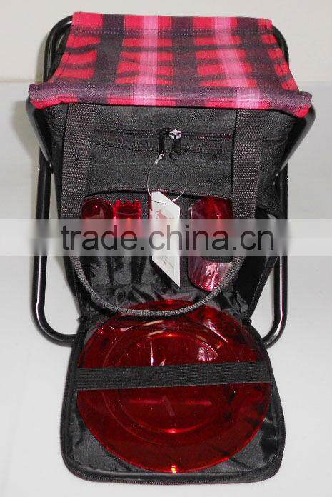 folding picnic cooler chair / folding cooler stool