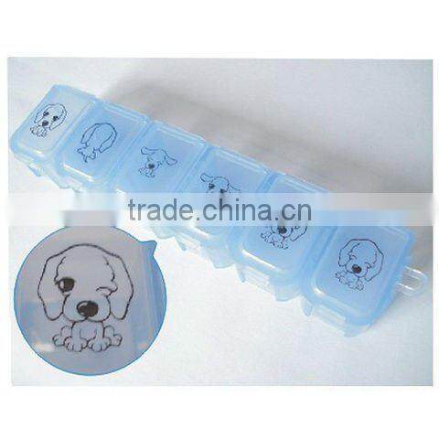 Travel medication plastic pill box