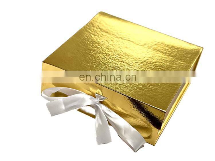 luxury gift box packaging for jewelry golden textured paper custom logo magnetic gift box