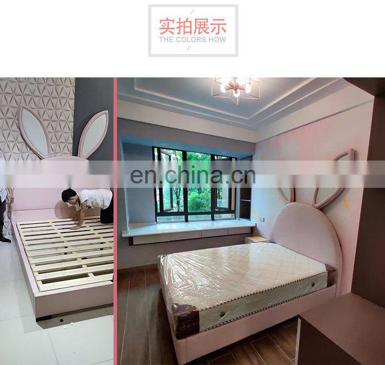 Solid wood rabbit shape children bed 1.2m 1.5m baby single bed