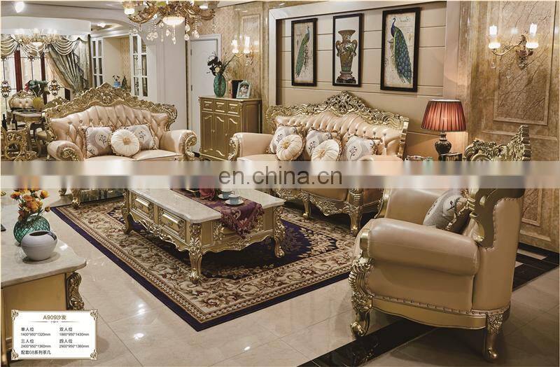 China antique gold master bed room furniture bedroom set luxury royal