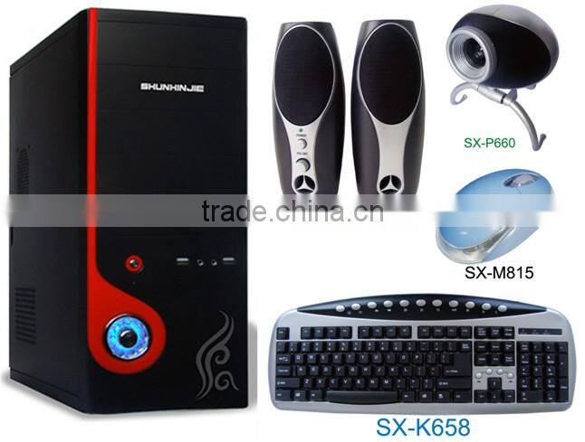 tool-less case combo desktop computer carrying case with keyboard &speaker&mouse