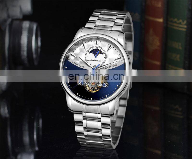 Forsining 339 Moon Phase Man Watches Chronograph Luxury Tourbillon Automatic Mechanical Watched Luxury