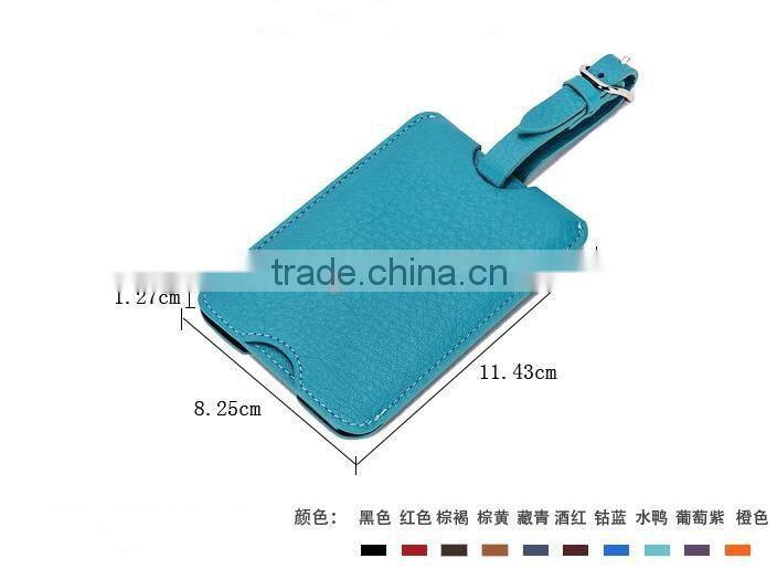 colorful rectangle genuine leather airplane luggage tags travel luggage accessories