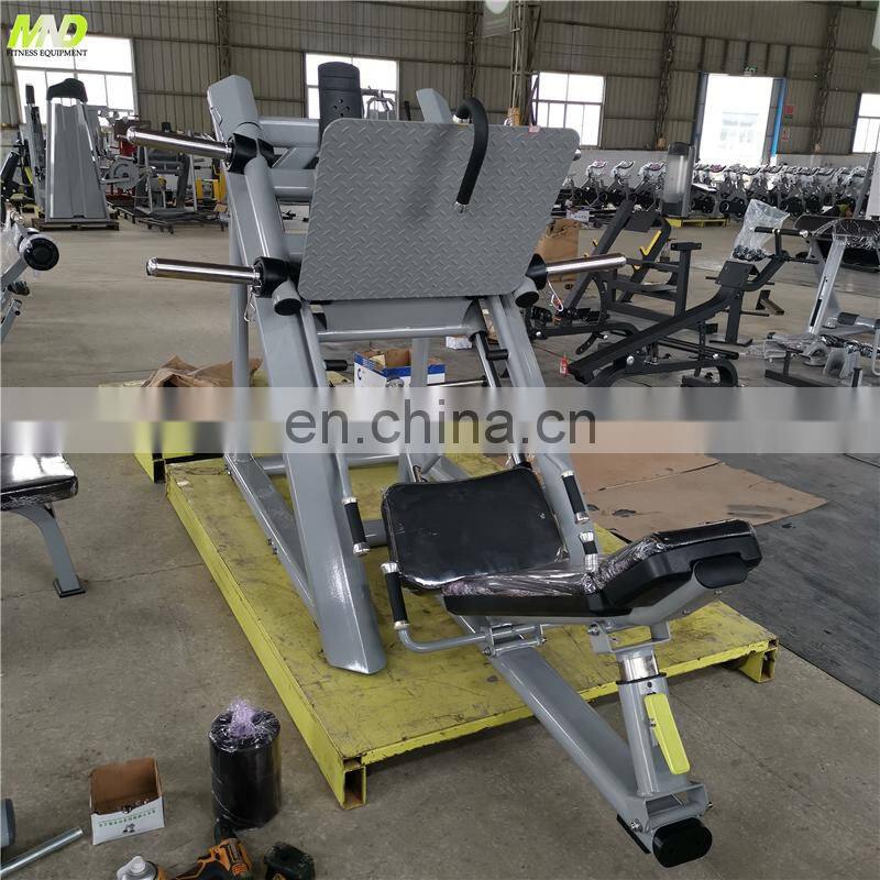 Plate Loaded Hack Squat Machine Gym Fitness Equipment MND PL56 Commercial Sport Equipment 45 degree Linear Leg Press Machine