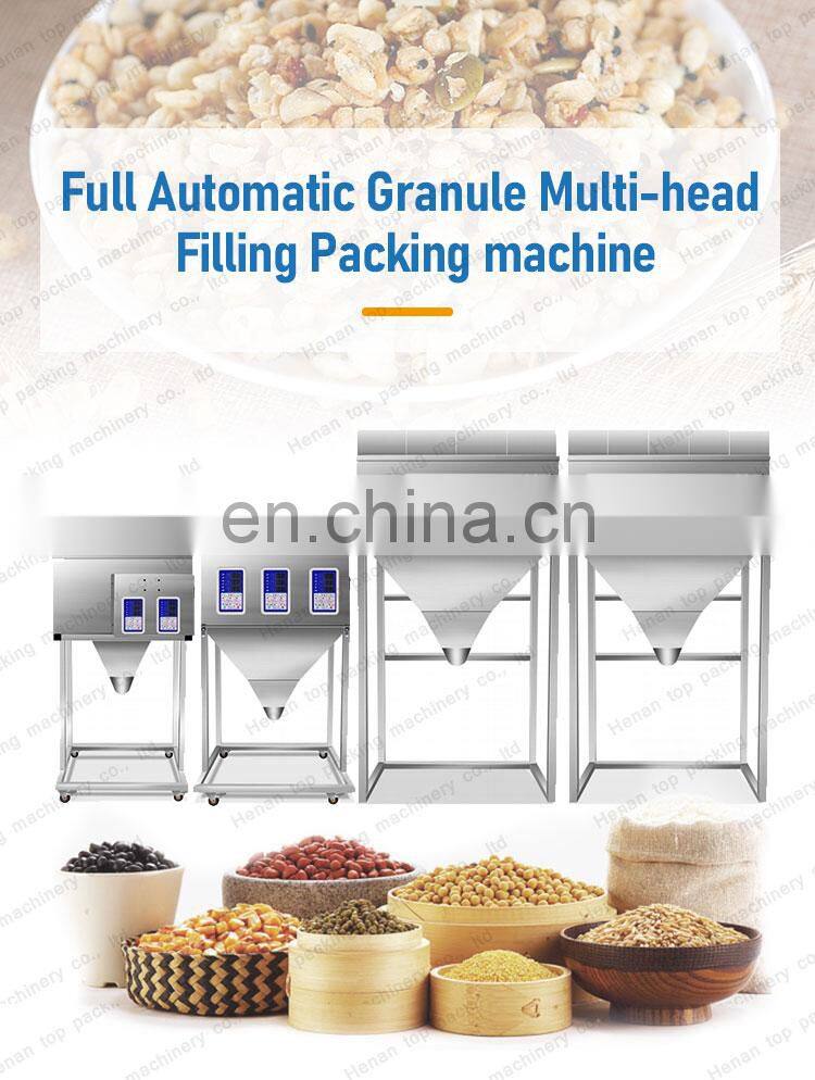 Automatic multi-head Cashews pistachios whole grains quantitive dispensing machine