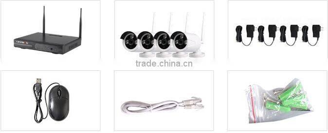 Home surveillance kit wireless network IP cameras