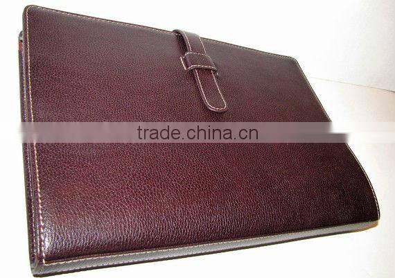 card holder case for ipad 3 with business paper holder cluth bag in 100% cow leather in traval business