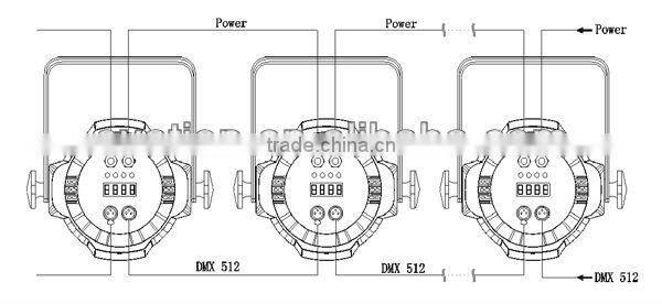 Stage Show and wedding LED parlihgt can dmx rgbw 4 in 1 led par light