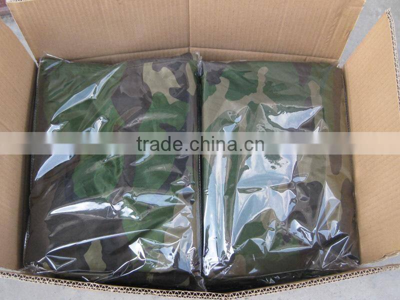 Factory direct sale woodland camouflage overall raincoat