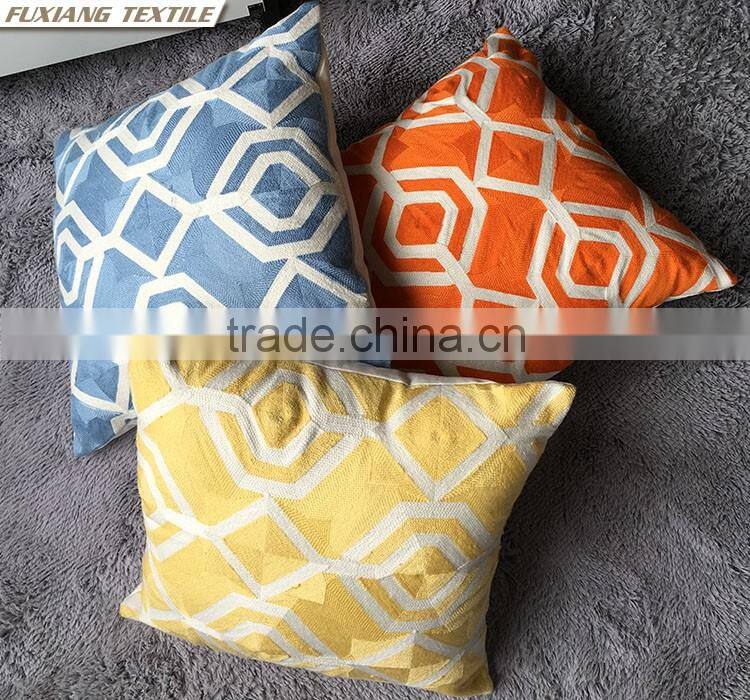 Crewel Embroidery Cotton canvas pillow