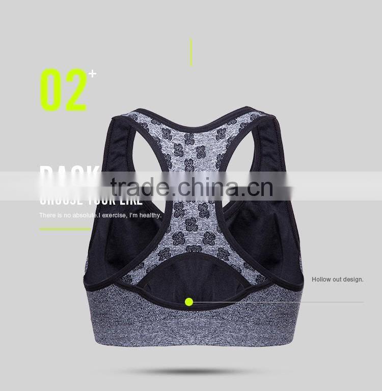 New products 2016 Fitness Stretch Workout Tank Top , Fitness Yoga Bra ,Padded Sport Bra