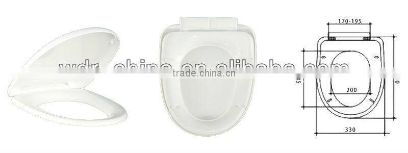 Apply in wc ceramic toilet chinese white duroplast PP toilet seat