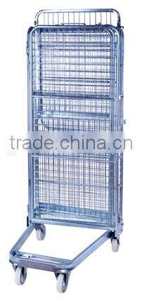 Industrial metal storage roll containers