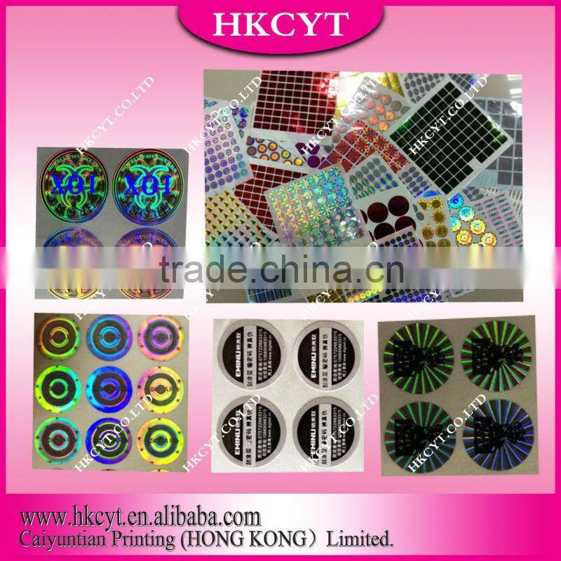 Custom paper stickers/plastc holographic stickers