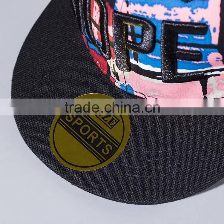 HOPE Embroidery Checked Plaid Snapback Boys Girls Flat Cap