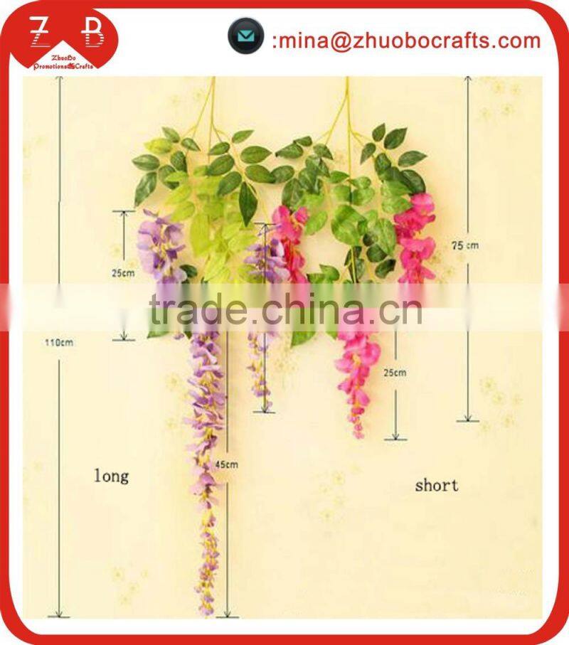 Large artificial westeria cheap wedding decorations silk flowers