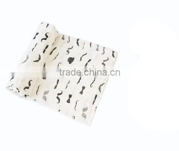 Bamboo muslin baby wrap, bamboo receiving blankets bamboo blanket with size 120x120cm