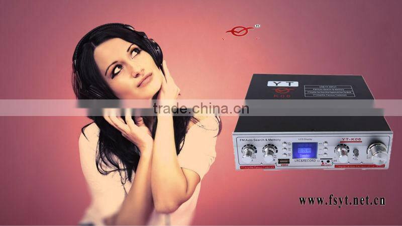 china tube amplifier YT-K06 with LCD (LRC)display/USB/TF card+ YT-K06/mp3 player