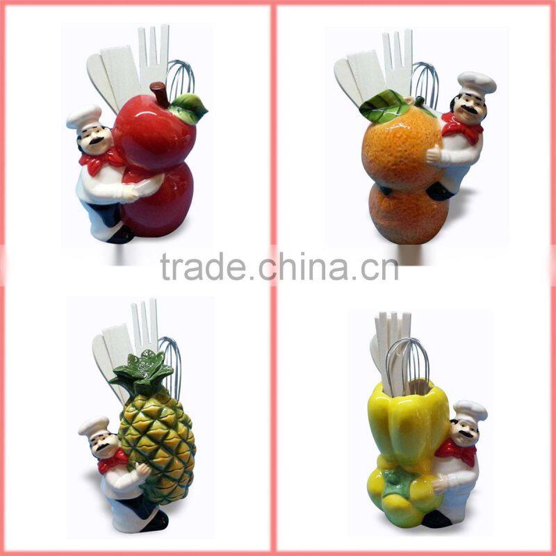 Ceramic cooking tool chef with apple