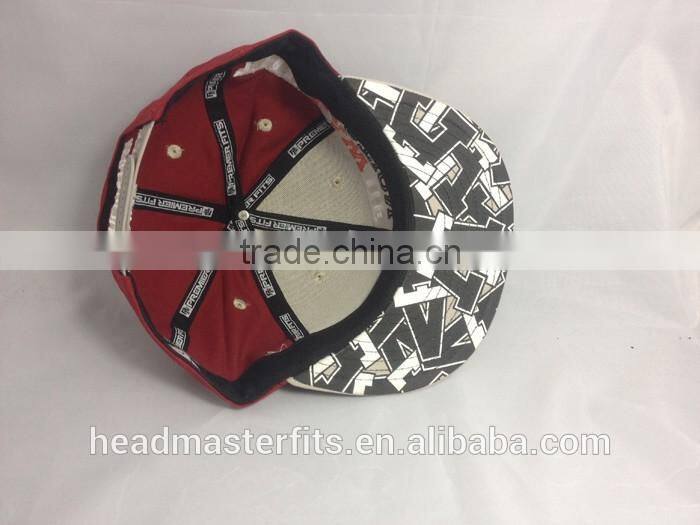 High quality special style red cotton crown hip hop casquette snapback