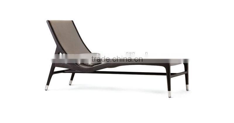 Foshan living room furniture Modern design solid wood chaise lounge