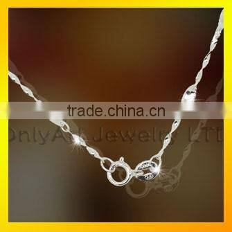 Fancy long chain 925 silver necklave top quality women necklace jewelry