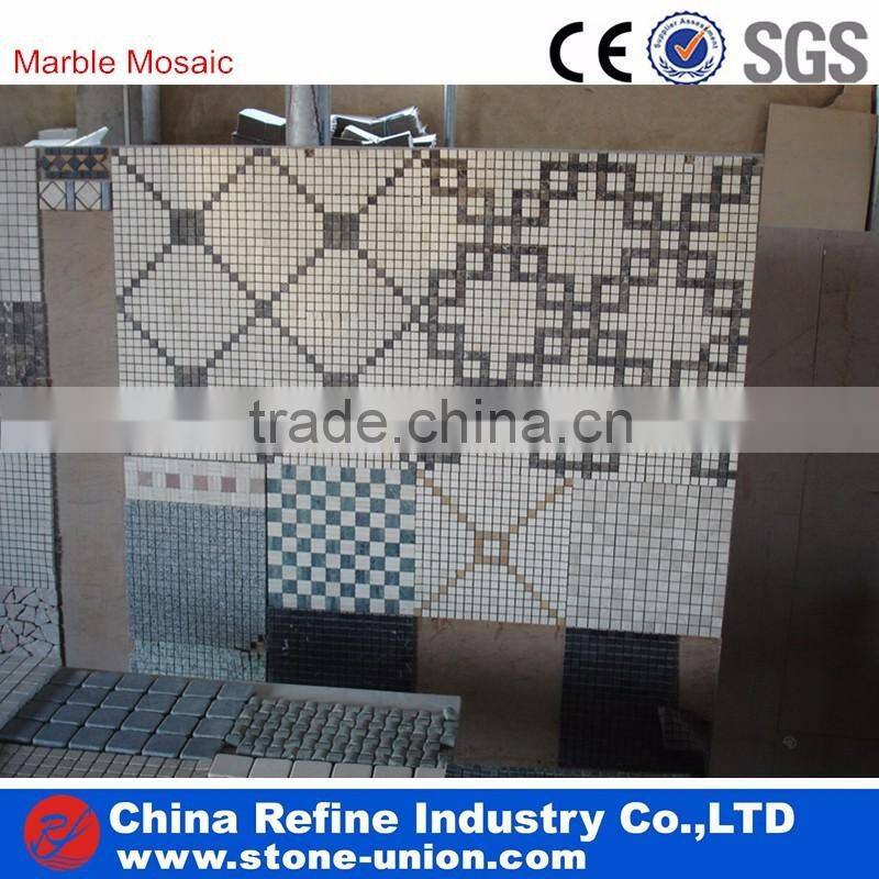 fashion design white mosaic tiles