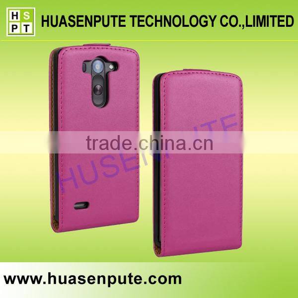 Alibaba Express Vertical Flip Genuine Leather Case For LG G3 Beat