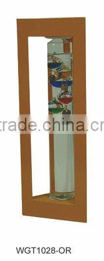 China Manufacture Triangular Wooden Frame Galileo Thermometer