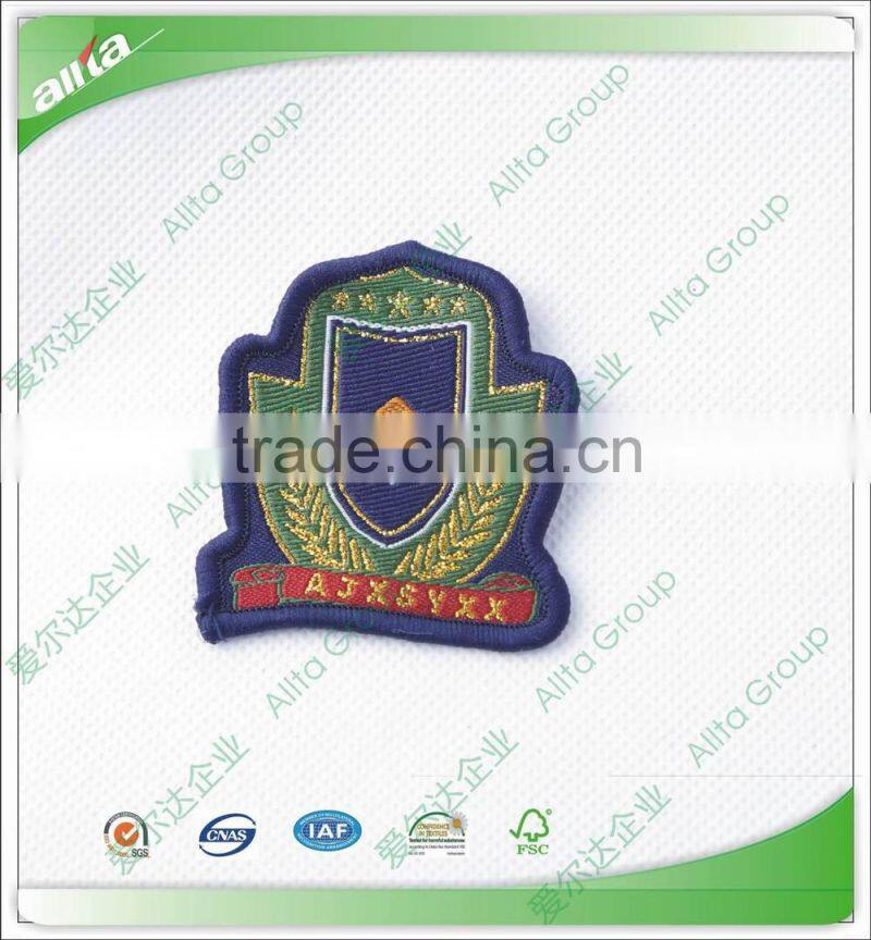Woven patches for garment