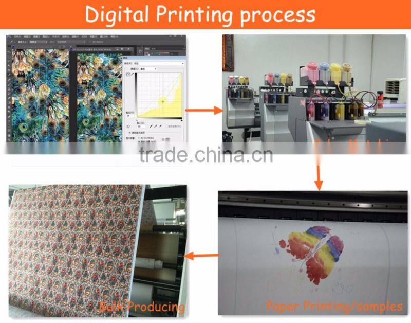 material textile small quantity order digital printed fabric