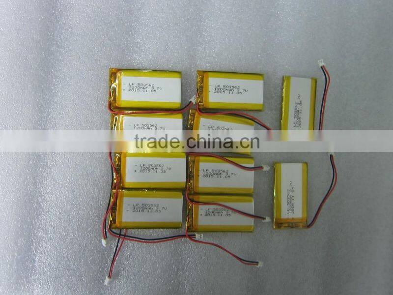 503759 3.7V 1200mah Lithium battery for smart dressing equipment