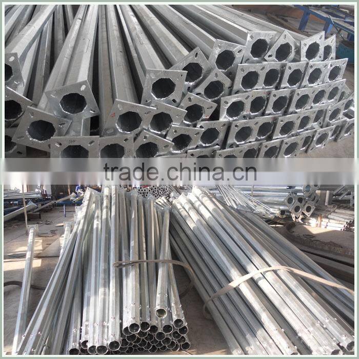 hot dip galvanized octagonal steel pole