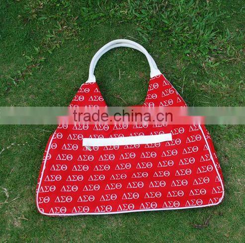 Wholesale Blanks Microfiber Large Fshional Tote Bag Shopping Handbags PU Leather Handle