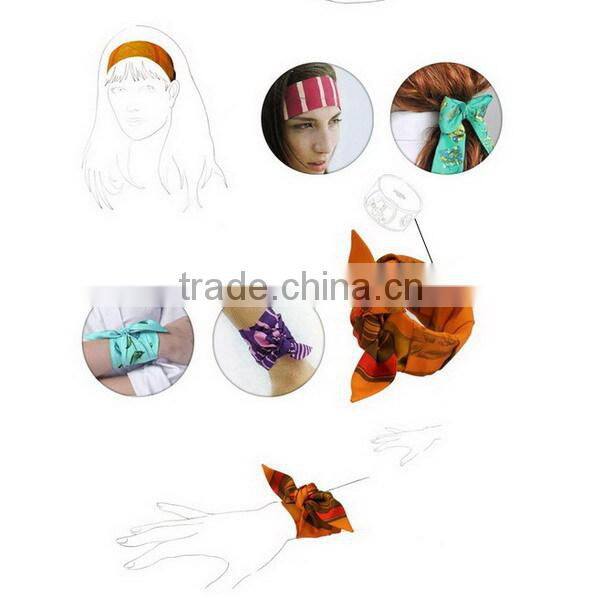 2015 newest design multi colors multi wear ways scarves, hair accessries