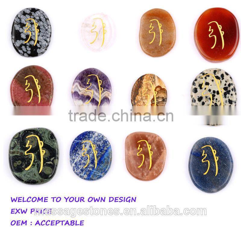 Wholesale custom palm stone engraved inspirational stones wholesale gems stones