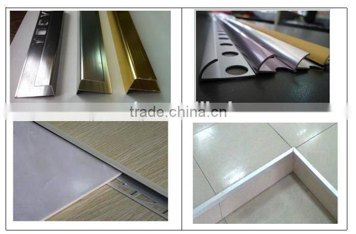 Aluminium Ceramic/Wall/floor tile trim strip,flexible marble edge Aluminium tile trim profiles